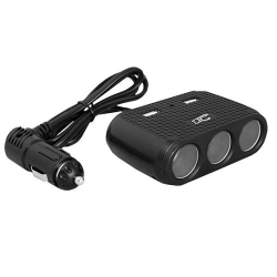 ROZGAŁĘŹNIK ZAPALNICZKI WT-KABEL+2GN+2USB 2X1A