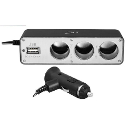 ROZGAŁĘŹNIK ZAPALNICZKI WT-3GN+USB 500mA 12/24V