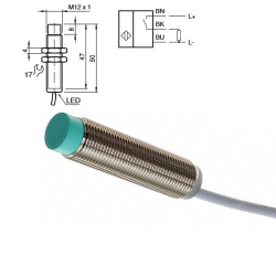 CZUJNIK INDUKCYJNY M12 NBN8-12GM50-E2 PNP NO 8mm