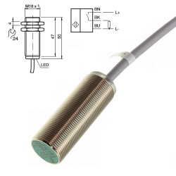 CZUJNIK INDUKCYJNY NBB8-18GM50-E2 PNP;NO;0-8mm