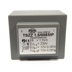 TRANSF. 230V/2X12V/2X0,063A TSZZ1,5/008MP