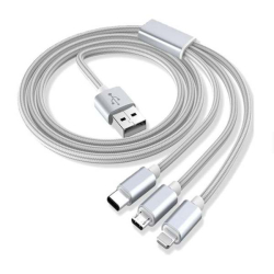KABEL USB 3w1 MICRO / USB-C / LIGHTNING 1M